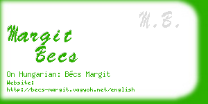 margit becs business card